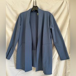 Xersion slate blue Open cardigan loose fitting, yoga style